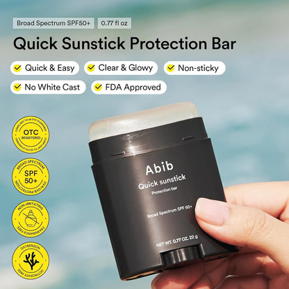 Airy & Quick Sunstick DUO SPF50+ Broad Spectrum Semi-Matte & Quick Glowy Finish, No White Cast, Korean Sunscreen Stick for All Skin Types, 2 Count
